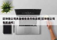 区块链公司具备哪些条件和资质[区块链公司有前途吗]