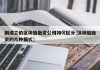 刚成立的区块链融资公司如何区分[区块链融资的几种模式]